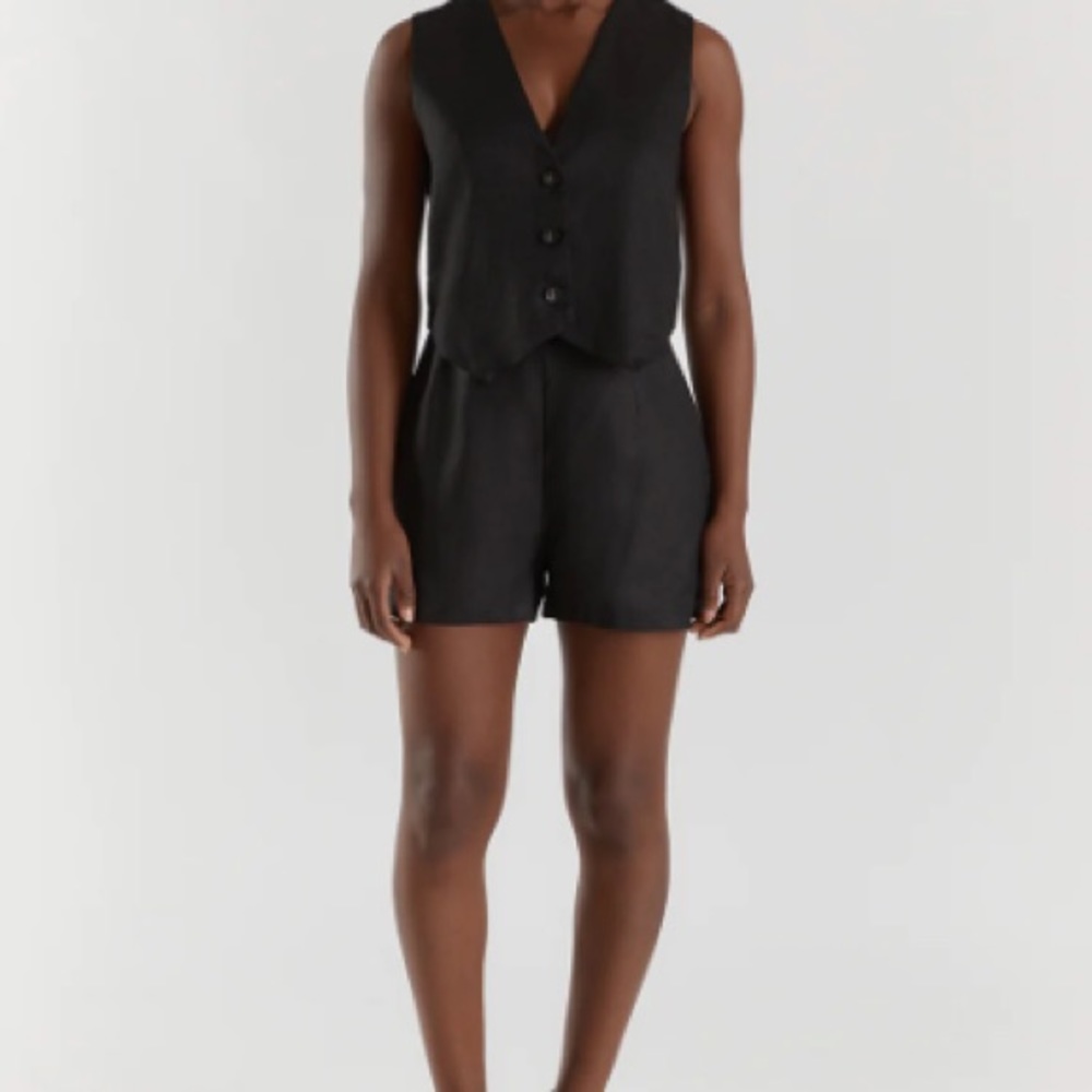 Black Linen Shorts - DISSH